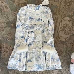 Janie and Jack Blue Scenic Print Dress
